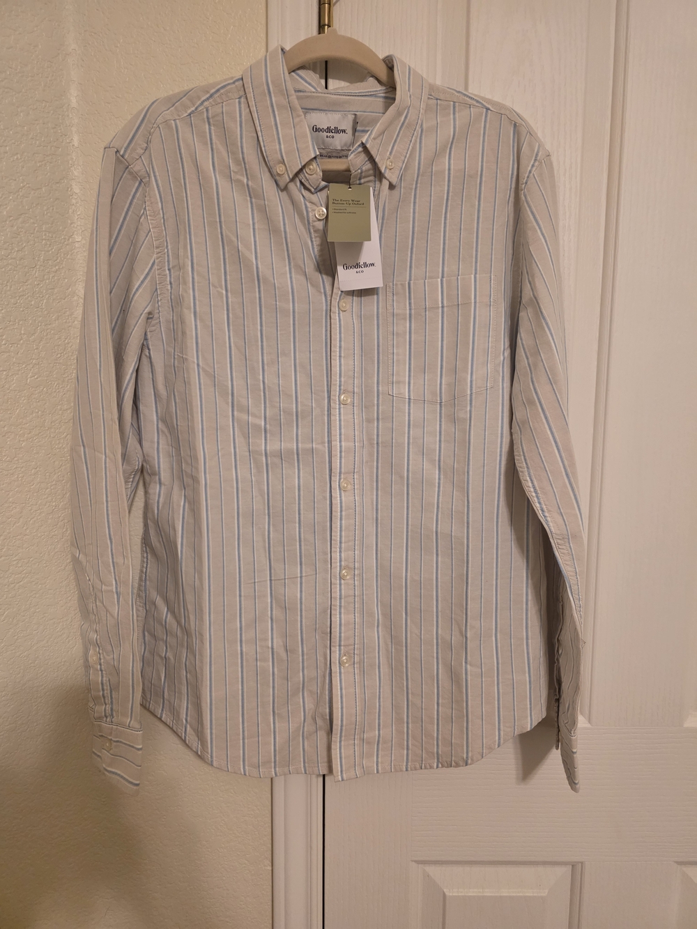 Goodfellow & Co Men’s Striped Button Up Shirt - NWT - Cute Oversized Fit for Wom